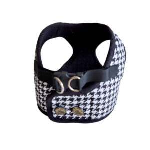 Szelki kamizelka pepitka czarna