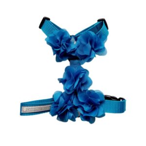 Szelki guard kwiatuszki turkusowe