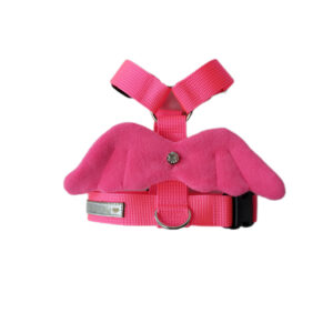 Szelki guard neon róż ze skrzydłami