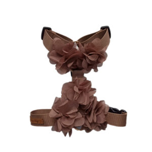 Szelki guard kwiatuszki brązowe