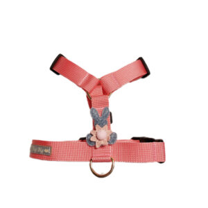 Szelki guard różowe szary zajączek