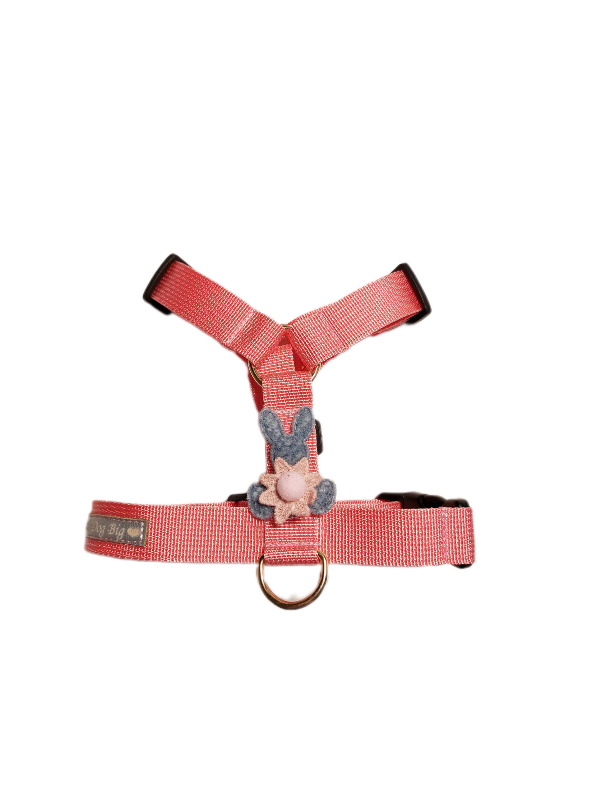 Szelki guard różowe szary zajączek