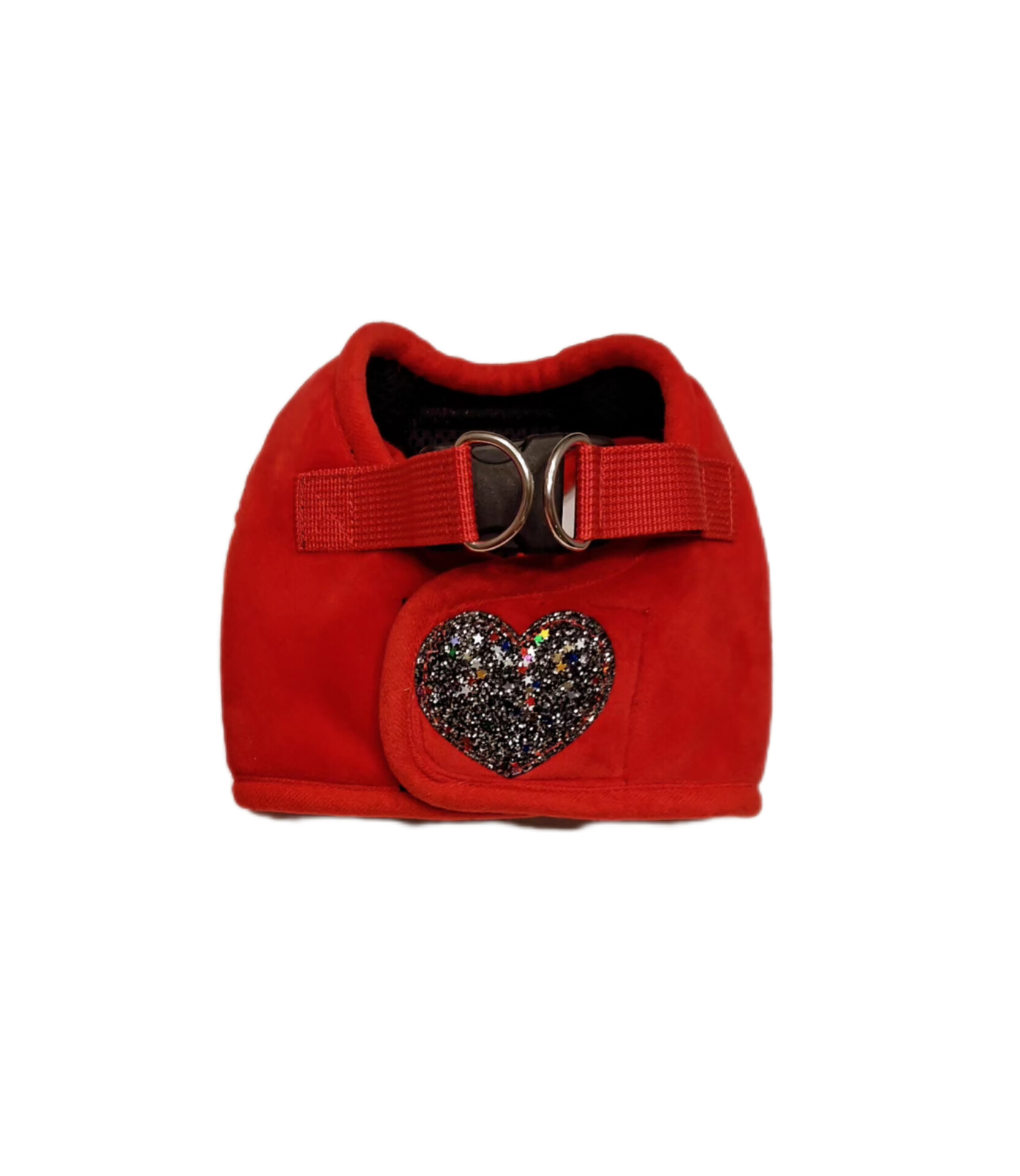 Szelko- kamizelka czerwona aksamit z serduszkiem