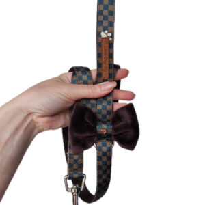 Smycz Lui z kokardką brązową