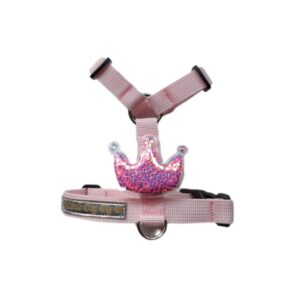 Szelki guard jasno różowe z koroną