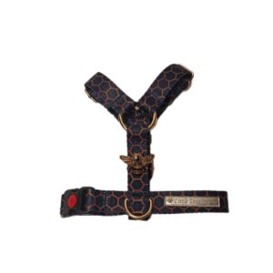 Szelki gward czarne Heksagony z metalową muchą