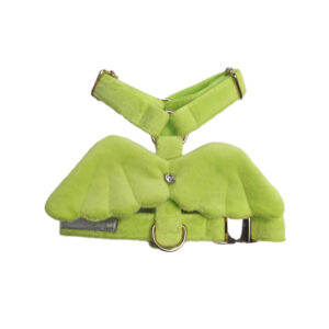 Szelki guard neon zielone aksamit ze skrzydłami