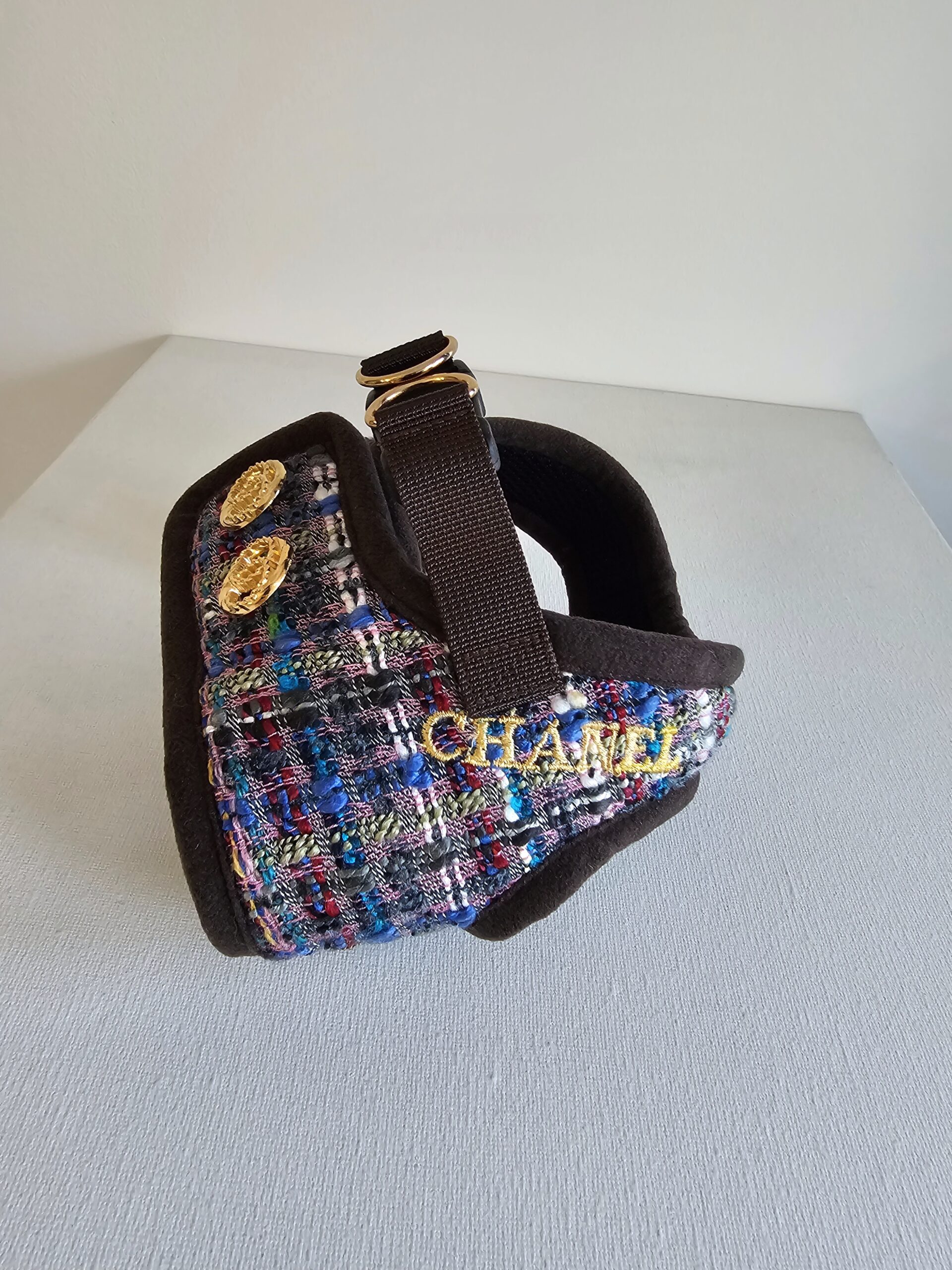 Szelki tweed z guzikami - obrazek 3