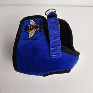 Kamizelka welurowa chabrowa z muchą