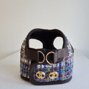 Szelki tweed z guzikami